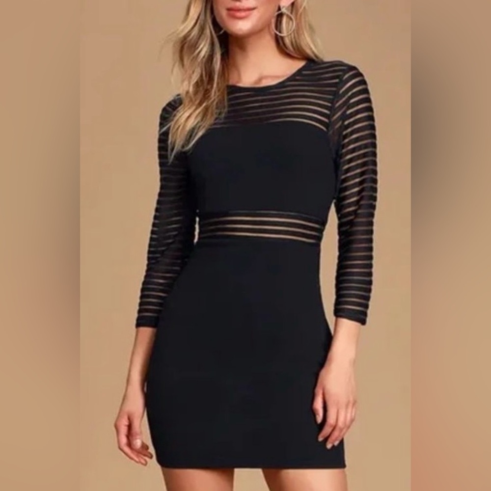 Elegant Black Bodycon Dress